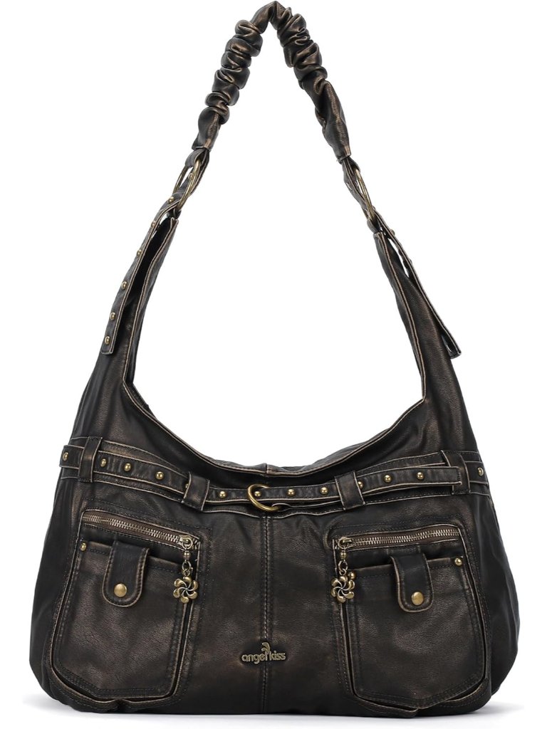 Purses For Women Large Hobo Shoulder Bags Vagen Leather Multi-Pocket Tote Bag La
